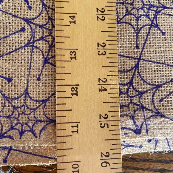 Halloween Spider Web Burlap 51 inches x 144 inches Rectangle Table Cloth Craft - Picture 2 of 6